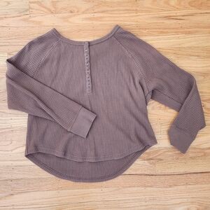 Gap Long Sleeve Waffle Henley